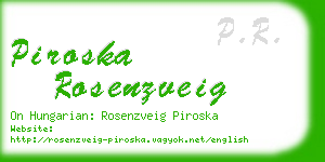 piroska rosenzveig business card